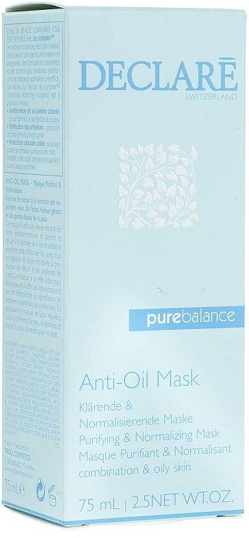 Klärende und normalisierende Gesichtsmaske - Declare Pure Balance Anti-Oil Mask
