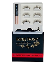 Düfte, Parfümerie und Kosmetik Set für magnetische Wimpern mit Applikator und magnetischem Eyeliner - King Rose
