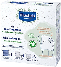 Ökologische Tücher mit 100% Bio-Baumwolle - Mustela Eco-Wipers Kit — Bild N1