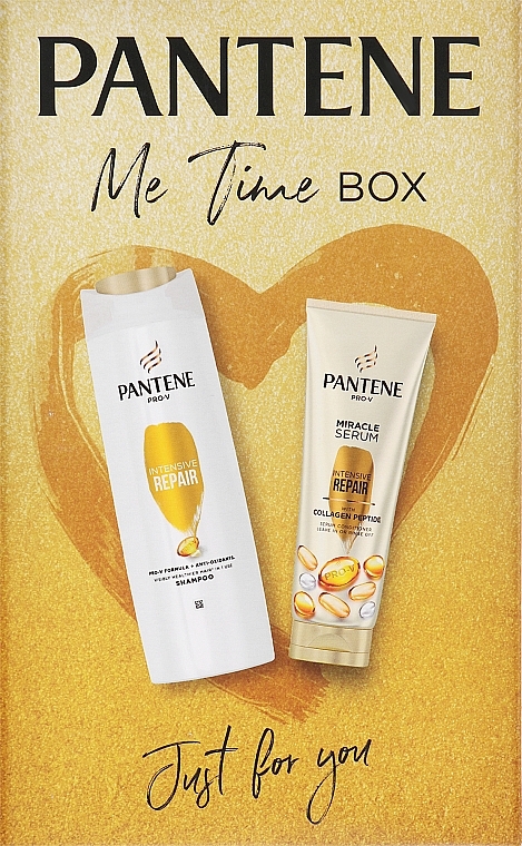 Haarpflegeset - Pantene Me Time Box (Shampoo 400ml + Serum 200ml) — Bild N1