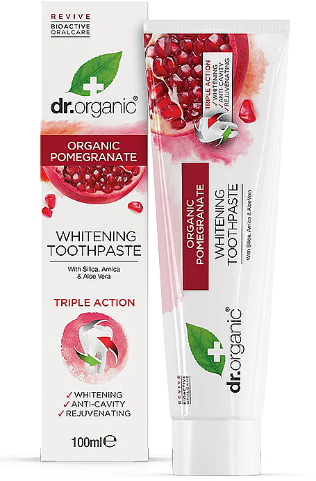 Zahnpasta mit Granatapfel - Dr. Organic Pomegranate Whitening Toothpaste — Bild N1