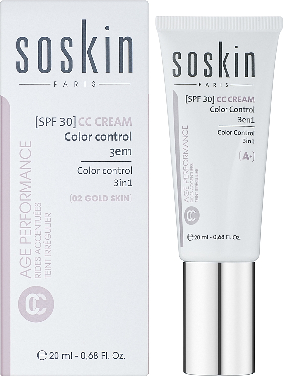 3in1 CC Creme SPF 30 - Soskin CC Cream Color Control 3 In 1 — Bild N1