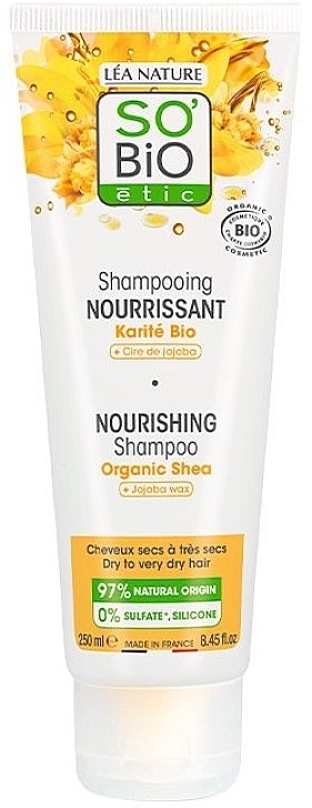 Pflegendes Haarshampoo - So'Bio Etic Nourishing Shampoo Organic Shea 97% Natural Origin — Bild N1