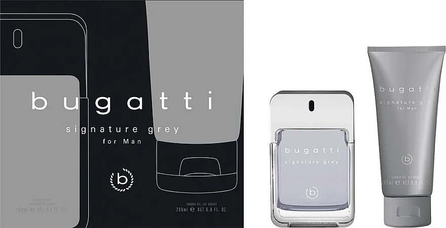 Duftset (Eau de Toilette 100 ml + Duschgel 200 ml) - Bugatti Signature Grey  — Bild N1