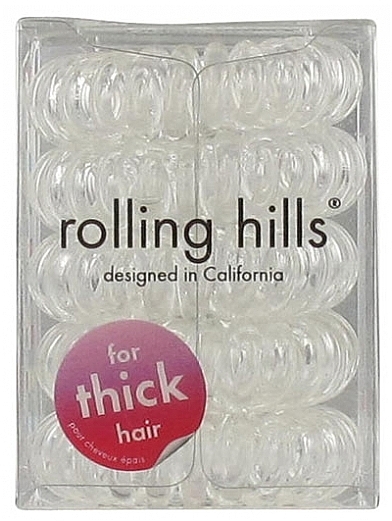Spiral-Haargummis 5 St. transparent - Rolling Hills 5 Traceless Hair Elastics Stronger Transparent — Bild N1