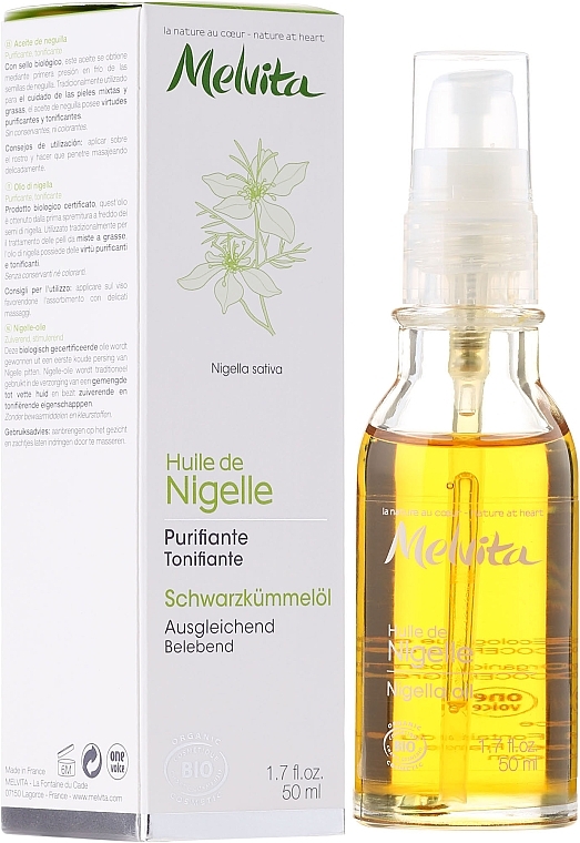 Ausgleichendes und belebendes Schwarzkümmelöl für Körper und Gesicht - Melvita Huiles De Beaute Nigella Oil — Bild N1