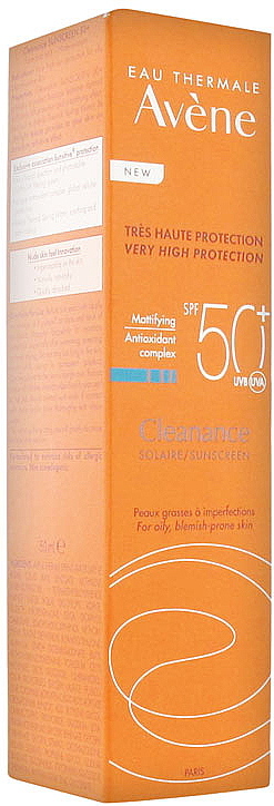 Sonnenschutzcreme für fettige Haut SPF 50+ - Avene Solaires Cleanance Sun Care SPF 50+