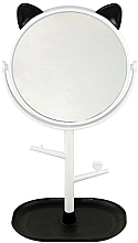 Spiegel mit Ständer schwarz und weiß - Inter-Vion — Bild N1