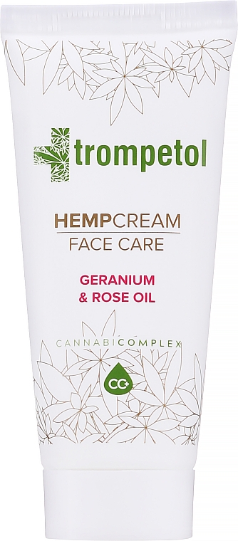 Feuchtigkeitsspendende Gesichtscreme mit Rosen- und Geranienöl - Trompetol Hempcream Face Care — Bild N1