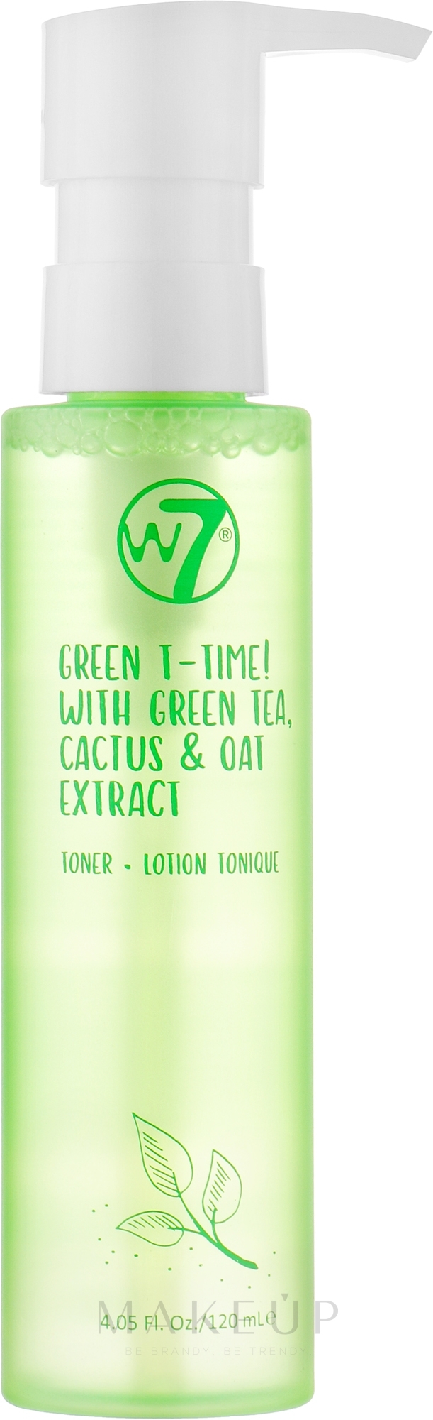 Gesichtstonikum - W7 Green T-Time With Green Tea Cactus & Oat Extract Toner — Bild 120 ml