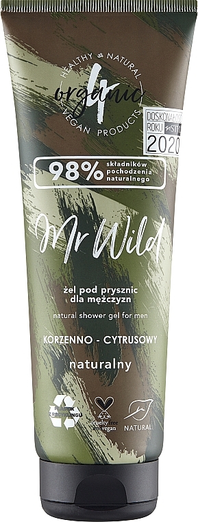 GESCHENK! Natürliches Herrenduschgel mit Bergamotte-Duft - 4Organic Mr Wild — Bild N1