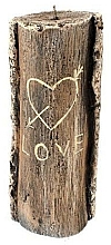 Düfte, Parfümerie und Kosmetik Dekorative Kerze Love Tree Stump - Artman Popular Candle Tree Stump Valentin Ø8.5 x H21.5 cm
