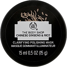 Düfte, Parfümerie und Kosmetik Reinigungsmaske für das Gesicht mit Ginseng und Reis - The Body Shop Chinese Ginseng & Rice Clarifying Polishing Mask (mini)