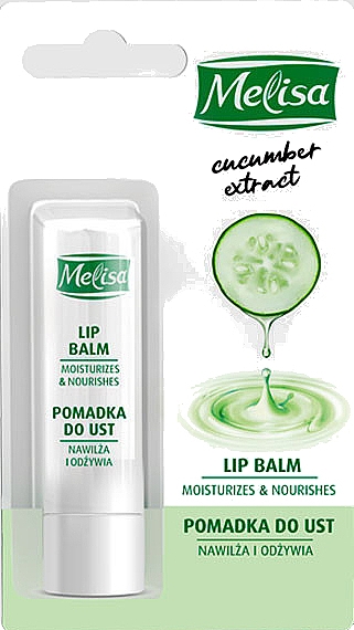 Feuchtigkeitsspendender und pflegender Lippenbalsam mit Gurkenextrakt - Uroda Melisa Cucumber Extract Lip Balm