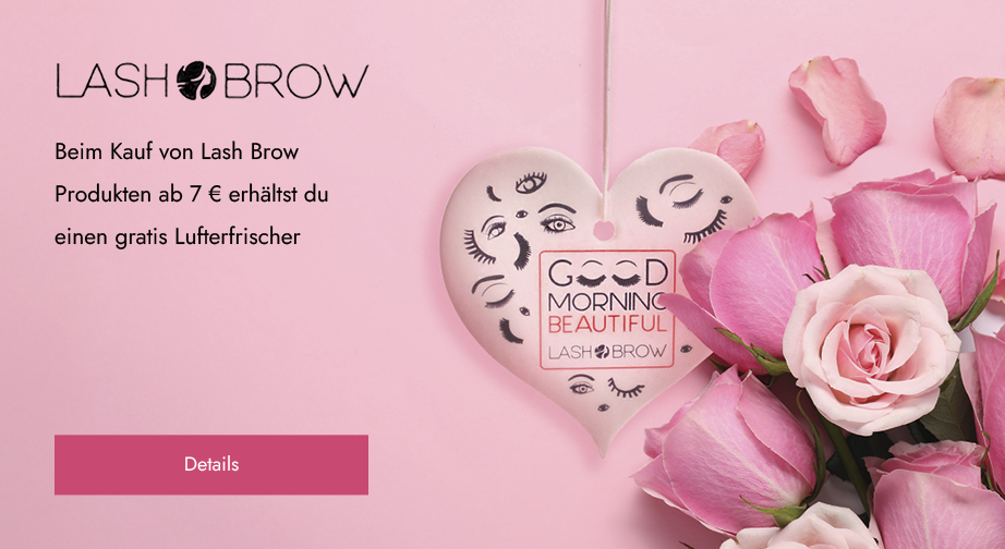 Beim Kauf von Lash Brow Produkten ab 7 € erhältst du einen gratis Lufterfrischer