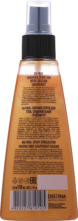 Leuchtendes und feuchtigkeitsspendendes Aromaspray - Frui Sunshine Spray For Body Sicilian Grapefruit — Bild N2