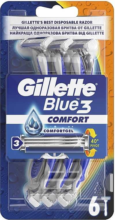 Einwegrasierer 6 St. - Gillette Blue3 Comfort — Bild N1