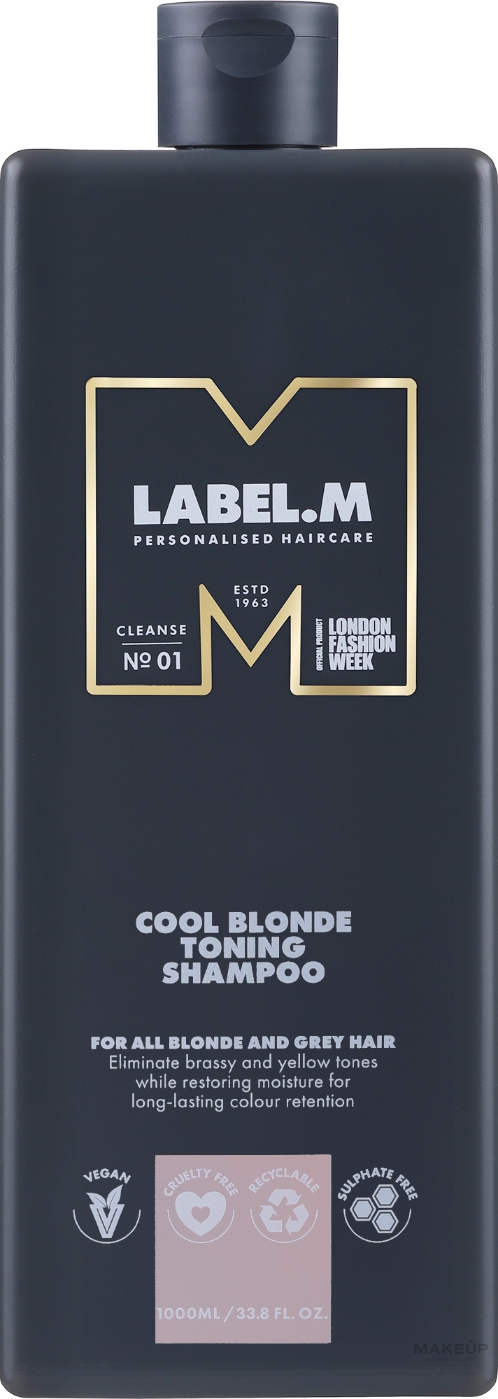 Tonisierendes Haarshampoo - Label.m Cool Blonde Toning Shampoo — Bild 1000 ml