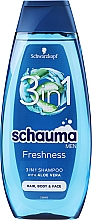 Düfte, Parfümerie und Kosmetik 3in1 Shampoo für Männer mit Meeresmineralien und Aloe Vera - Schauma Men Sea Minerals + Aloe Vera 3 in 1 Shampoo