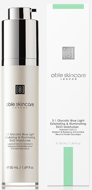 Aufhellende Gesichtscreme - Able Skincare City Shield+ 2-1 Glycolic Blue Light Exfoliating & Illuminating DUO Moisturiser — Bild N1