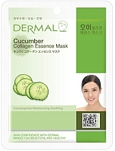Düfte, Parfümerie und Kosmetik Kollagen-Tuchmaske mit Gurkenextrakt - Dermal Cucumber Collagen Essence Mask
