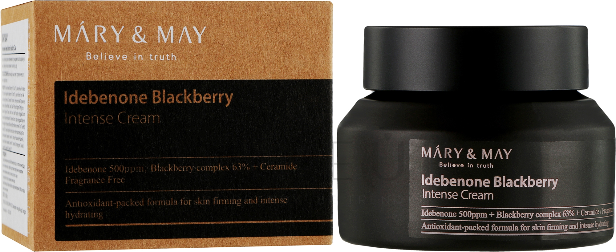 Anti-Aging-Creme mit Idebenon - Mary & May Idebenone Blackberry Complex Intense Cream — Bild 70 g