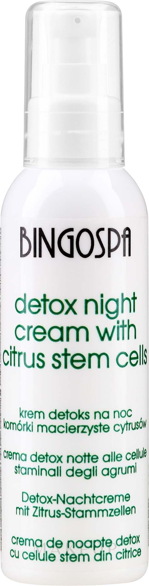 Detox Nachtcreme mit Stammzellen - BingoSpa Cream Detox At Night — Bild 135 g