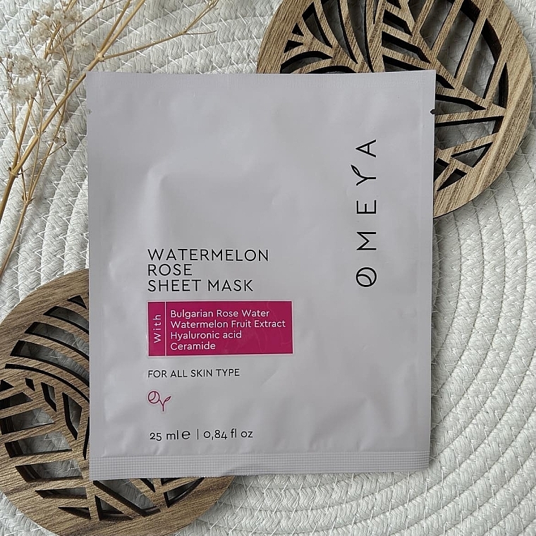 GESCHENK! Tuchmaske für das Gesicht - Omeya Watermelon Rose Sheet Mask — Bild N1