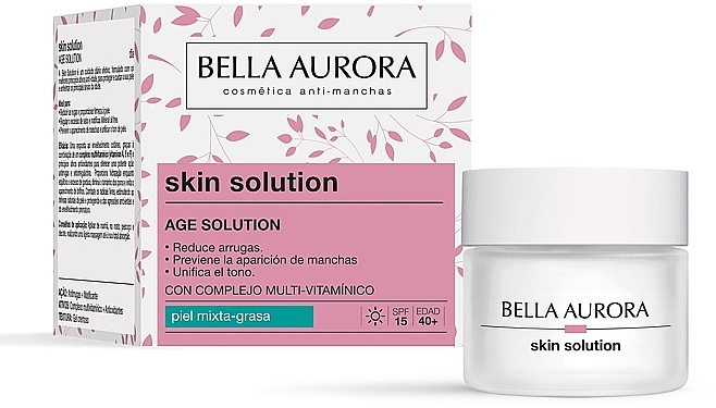Feuchtigkeitscreme für fettige und Mischhaut - Bella Aurora Skin Solution Age Solution Oil/Combination Skin — Bild N1