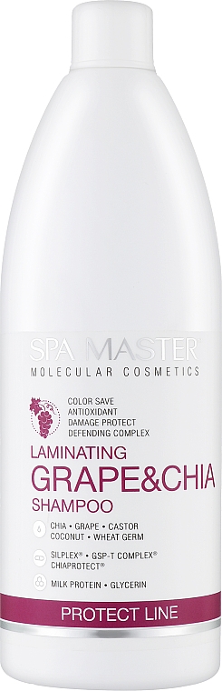 Laminierendes Shampoo mit Weintrauben und Chia - Spa Master Laminating Shampoo — Bild N3