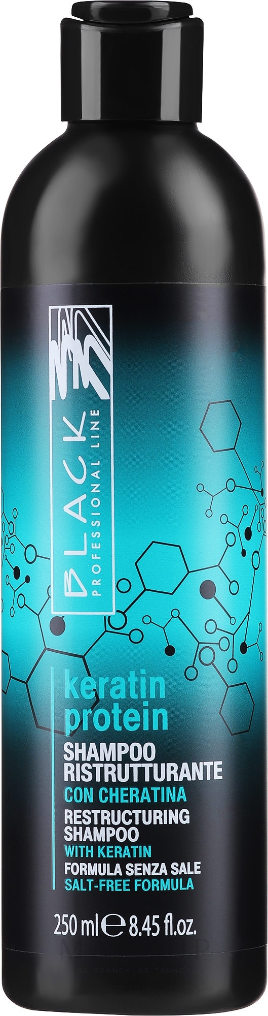 Restrukturierendes Shampoo mit Keratin - Black Professional Line Keratin Protein Shampoo — Bild 250 ml