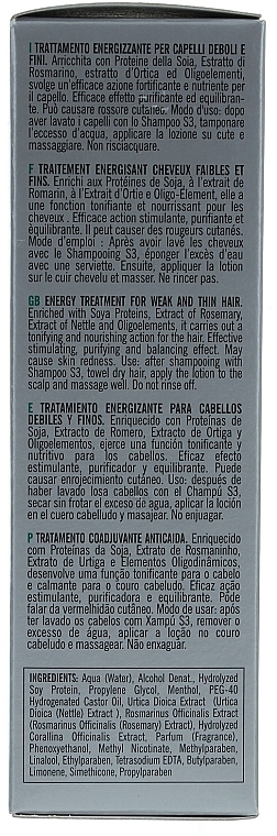 Behandlung gegen Haarausfall mit Sojaproteinen, Brennessel- und Rosmarinextrakt und Oligoelementen - Echosline T3 Energy Treatment — Foto N3
