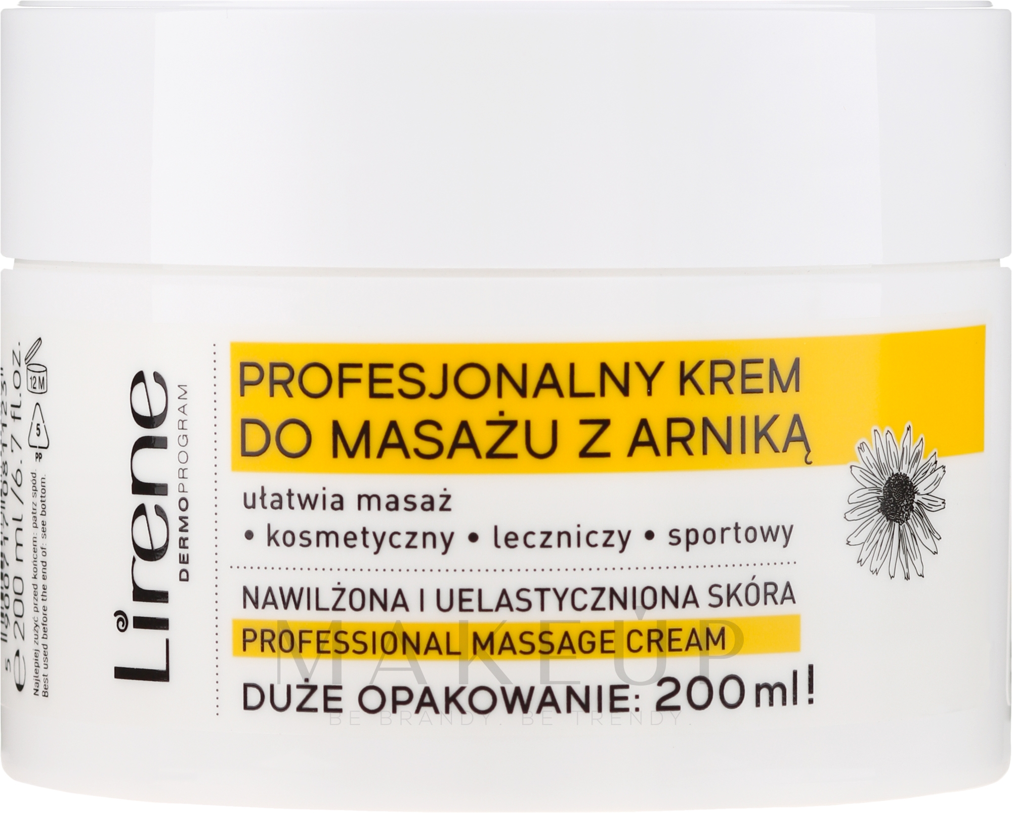 Feuchtigkeitsspendende Massagecreme mit Arnikaextrakt - Lirene Professional Massage Cream — Bild 200 ml