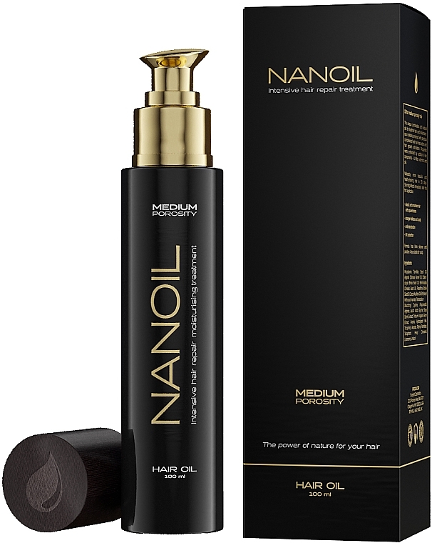 Haaröl für mittel poröses Haar - Nanoil Hair Oil Medium Porosity — Bild N1