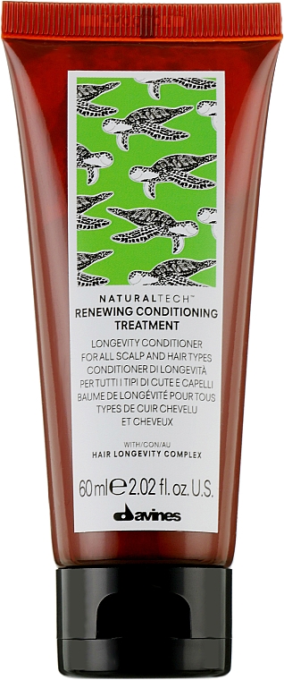 Erneuernde, pflegende und feuchtigkeitsspendende Behandlung für glänzendes und gesundes Haar - Davines Natural Tech Renewing Conditioning Treatment — Bild N1