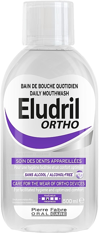 Mundwasser für die tägliche Pflege - Elgydium Eludril Ortho Mouthwash — Bild N1