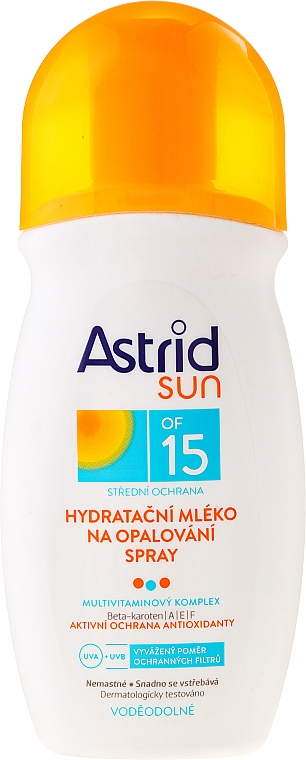 Feuchtigkeitsspendender Sonnenschutzspray SPF 15 - Astrid Sun Moisturizing Milk Spray SPF 15 — Bild N1