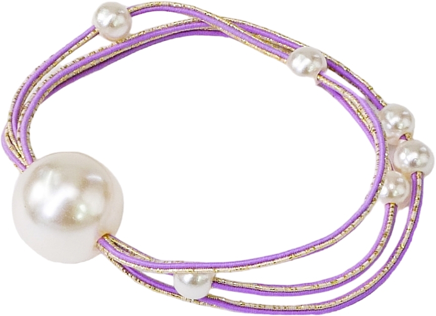 Haargummi mit Perlen violett - Lolita Accessories — Bild N1