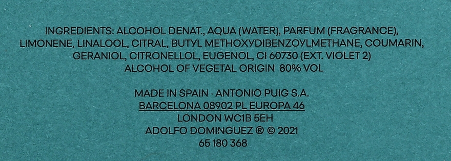 Adolfo Dominguez Agua Fresca Bergamota Ambar - Eau de Toilette — Bild N3