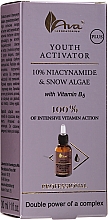 Gesichtselixier mit Niacinamid, Schneealgen und Vitamin B5 - Ava Laboratorium Youth Activator Niacinamide & Snow Algae With Vitamin B5 — Bild N2