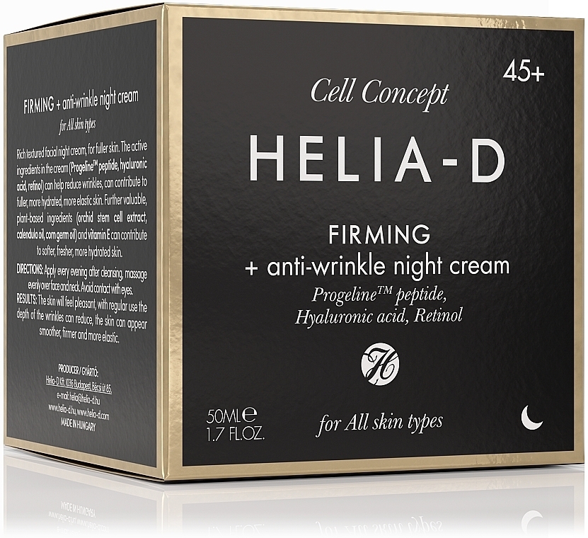 Anti-Falten Nachtcreme für das Gesicht 45+ - Helia-D Cell Concept Cream — Bild N7