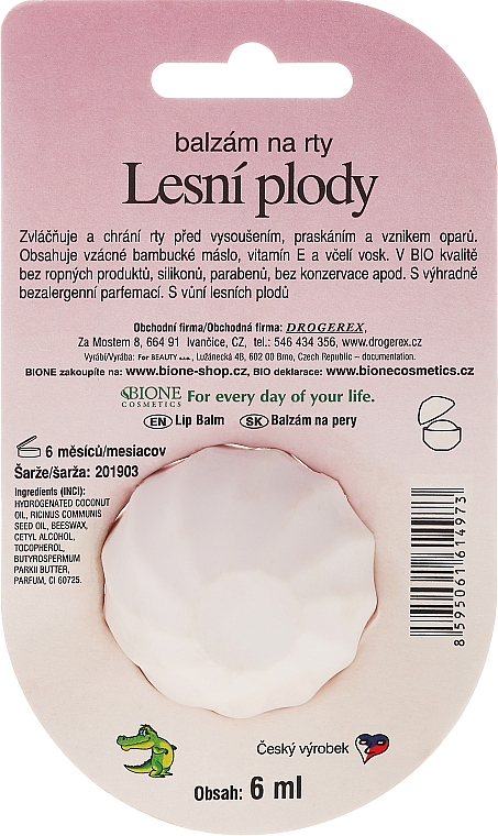 Lippenbalsam mit Vitamin E "Waldfrüchte" - Bione Cosmetics Vitamin E Lip Balm — Bild N2