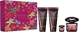 Düfte, Parfümerie und Kosmetik Versace Crystal Noir - Duftset (Eau de Toilette 90ml + Eau de Toilette Mini 5ml + Duschgel 100ml + Körperlotion 100ml)