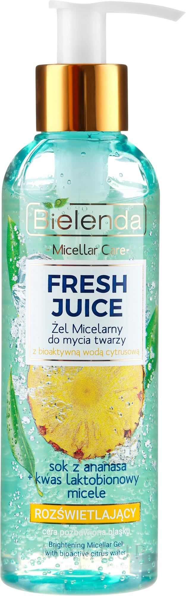 Mizellen-Gesichtswaschgel mit Ananas - Bielenda Fresh Juice Micellar Gel Pineapple — Foto 190 g