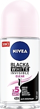 Düfte, Parfümerie und Kosmetik Deo Roll-on Antitranspirant - NIVEA Deodorant Invisible For Black & White Clear Roll-On For Women