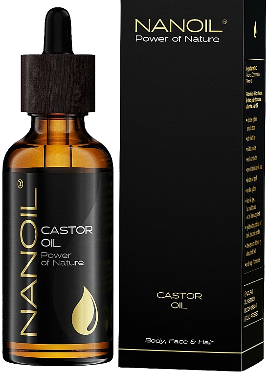 Rizinusöl für Gesicht, Körper und Haar - Nanoil Body Face and Hair Castor Oil