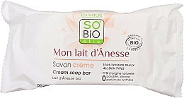 Cremeseife zur täglichen Gesichtsreinigung mit Eselsmilch - So'Bio Etic Donkey's Milk Face Cream Soap — Bild N1