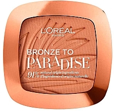 Bronzierendes Gesichtspuder - L'oreal Paris Bronze To Paradise Powder Bronzer — Bild N1