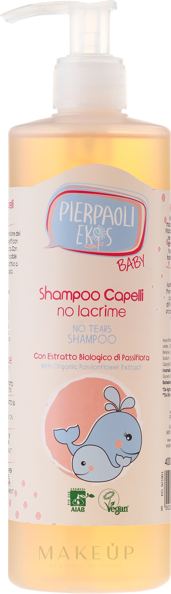 Mildes Shampoo für Babys mit Passionsblumenextrakt - Ekos Baby — Bild 400 ml