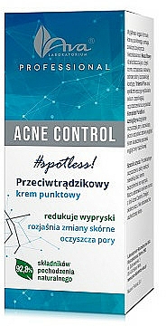 Lokale Anti-Akne Gesichtscreme - Ava Laboratorium Acne Control Professional Spotless Cream